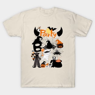 Cat Party Halloween T-Shirt